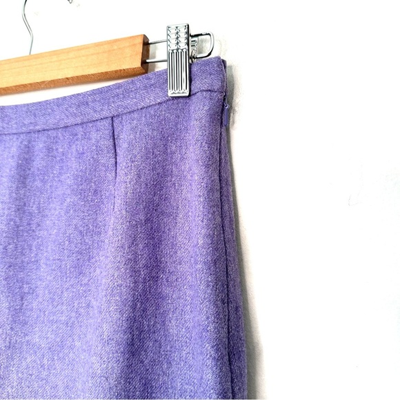 Tibi | Purple Wool Floral Silk Lined Pencil Skirt Size 8 - Picture 3 of 7